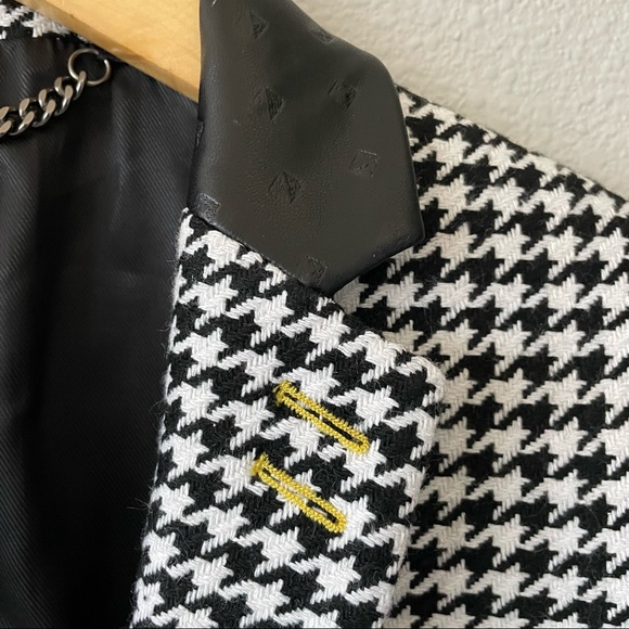 Topman Roe Skinny Fit Houndstooth Suit Jacket - Picture 6 of 16